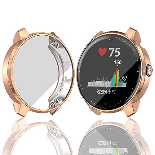 RLTech Hülle für Garmin vivoactive 3 Music, Ultra Schlank Silicone Schutzhülle Abdeckung Case Cover für Garmin vivoactive 3 Music, Roségold von RLTech