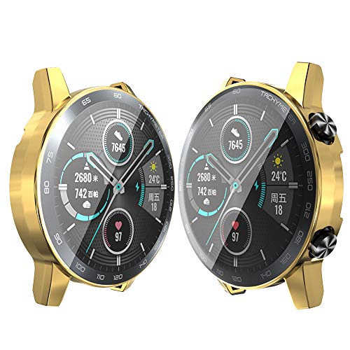 RLTech Hülle für Honor Magic Watch 2 46mm, Ultra Schlank Silicone Schutzhülle Abdeckung Case Cover für Honor Magic Watch 2 46mm, Gold von RLTech