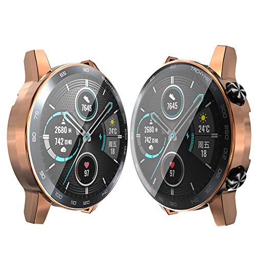 RLTech Hülle für Honor Magic Watch 2 46mm, Ultra Schlank Silicone Schutzhülle Abdeckung Case Cover für Honor Magic Watch 2 46mm, Roségold von RLTech