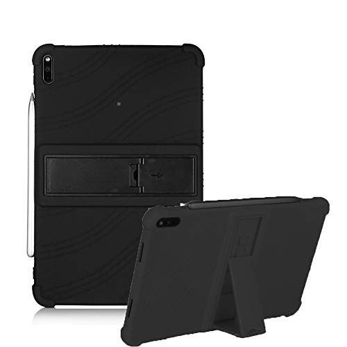 RLTech Hülle für Huawei MatePad Pro, TPU Flexibel [Anti-Kratzer] [Kratzfest] Schutzhülle Silikon Case mit Stand Funktion für Huawei MatePad Pro 10.8 Zoll, Schwarz von RLTech