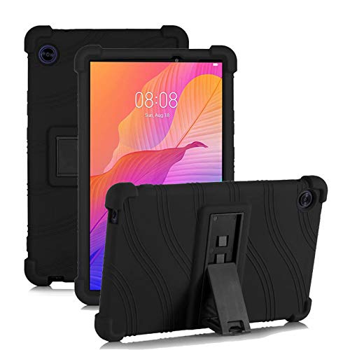 RLTech Hülle für Lenovo Tab M10 FHD Plus, TPU Flexibel [Anti-Kratzer] [Kratzfest] Schutzhülle Silikon Case mit Stand Funktion für Lenovo Tab M10 FHD Plus TB-X606F 10.3 Zoll, Schwarz von RLTech