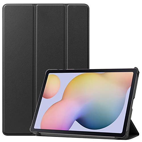 RLTech Hülle für Samsung Galaxy Tab S7+, Ultra Schlank Schutzhülle Etui mit Standfunktion Smart Case Cover für Samsung Galaxy Tab S7+ 12.4" T970/975/976 2020, Schwarz von RLTech