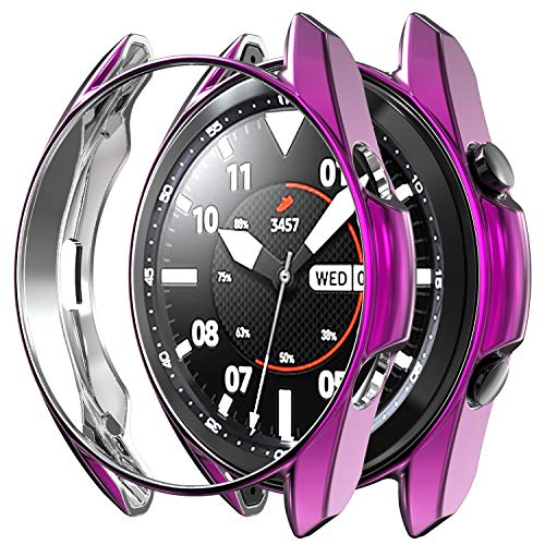 RLTech Hülle für Samsung Galaxy Watch 3 41mm, Ultra Schlank Silicone Schutzhülle Abdeckung Case Cover für Samsung Galaxy Watch 3 41mm (Lila) von RLTech