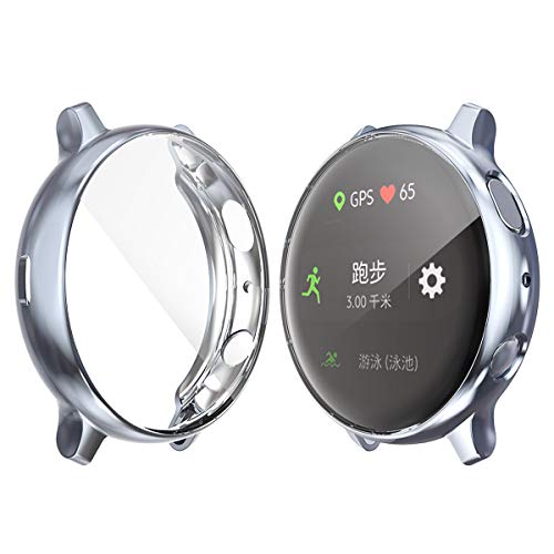 RLTech Hülle für Samsung Galaxy Watch Active 2 44mm, Ultra Schlank Silicone Schutzhülle Abdeckung Case Hülle für Samsung Galaxy Watch Active 2 44mm SM-R820, Grau von RLTech
