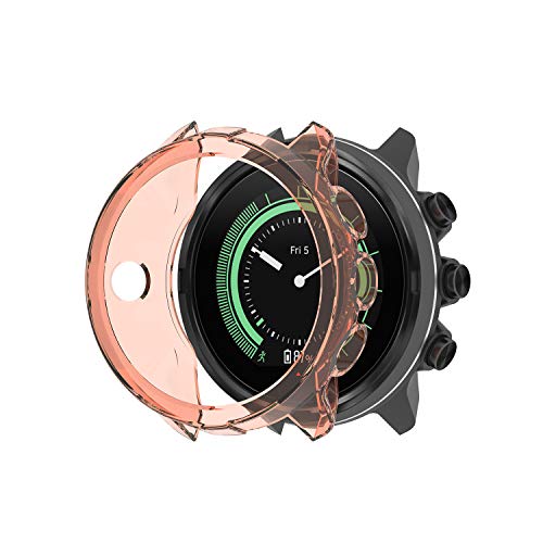 RLTech Hülle für Suunto 9, Ultra Schlank Halbe Abdeckung Silicone Schutzhülle Abdeckung Case für Suunto 9/Suunto 9 Baro/Suunto 9 Spartan Sport Wrist HR Baro, Rosa von RLTech