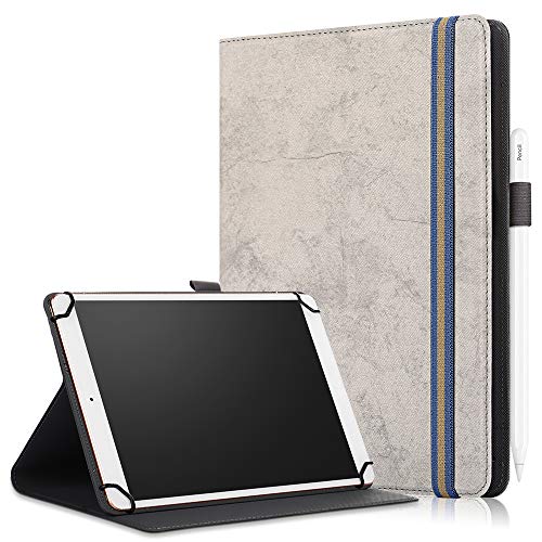 RLTech Universal Hülle für 10.1 Zoll Tablet, Flip Lightweight Etui Case Cover Tasche Schutzhülle für VANKYO MatrixPad S30/YELLYOUTH 10.1/Wecool 10.1/Lectrus 10.1/Yuntab K107 (Grau-A) von RLTech