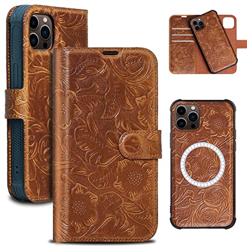 RMAWRAD kompatibel mit iPhone 16 Pro Max Brieftasche hülle 6.9 Zoll, Leder 2-in-1 magnetisch abnehmbare stoßdämpfende, Geteilte Abdeckung mit Kartensteckplatz, kabelloses Aufladen RFID Blocking braun RMAWRAD kompatibel mit iPhone 16 Pro Max Brieftasche hülle 6.9 Zoll, Leder 2-in-1 magnetisch abnehmbare stoßdämpfende, Geteilte Abdeckung mit Kartensteckplatz, kabelloses Aufladen RFID Blocking braun von RMAWRAD