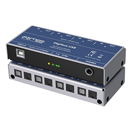 RME Digiface USB USB Digital Audio Interface mit 4 optischen Eingängen/Ausgängen und Busleistung, 32 Zoll / 32 Ausgänge, 24 Bit/192 kHz von RME