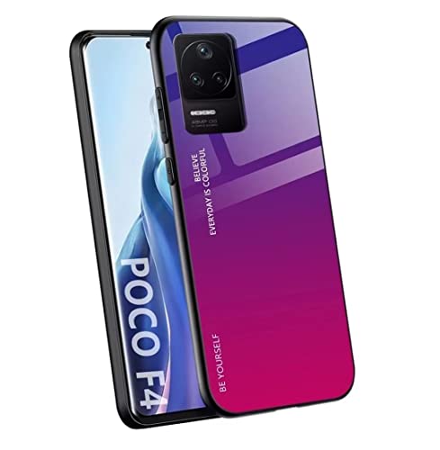 RMSOL Hülle für Xiaomi Poco F4 5G Handyhülle, Hülle Farbverlauf Glas und TPU Schutzhülle Case Cover für Xiaomi Poco F4 5G, 4 von RMSOL