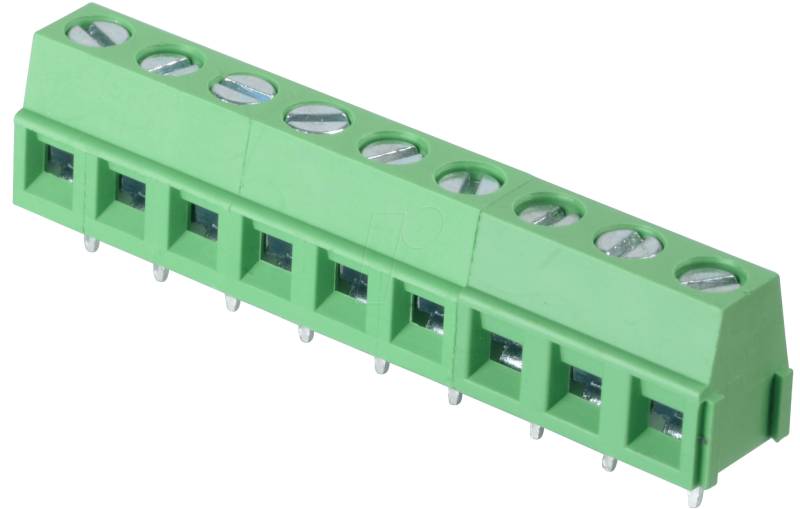 RND 205-00052 - Lötbare Schraubklemme - 9-pol, RM 5 mm, 90° von RND CONNECT