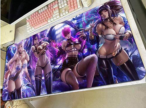 RNGZC Gaming Mauspads,Ahri Nine Tailed Fox Zubehör 900X400Mm Mauspad Kda Gaming Gummimatten Tastatur Große Mausmatte Gamer A RNGZC Gaming Mauspads,Ahri Nine Tailed Fox Zubehör 900X400Mm Mauspad Kda Gaming Gummimatten Tastatur Große Mausmatte Gamer A von RNGZC