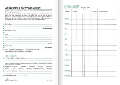 RNK-Verlag Reimer Nachf. Kuhn Premium Mietvertragsheft 12x17cm RNK 672 32Bl Mietbuch incl Mietquittungen von RNK-Verlag Reimer Nachf. Kuhn