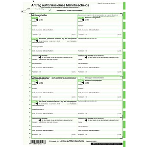 10 RNK-Verlag Mahnbescheide für maschinelle Bearbeitung Formulare 705/10 von RNK-Verlag