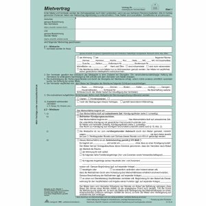 25 x RNK Vordruck Universal-Mietvertrag A4 3x2 Seiten selbstdurchschreibend von RNKVERLAG