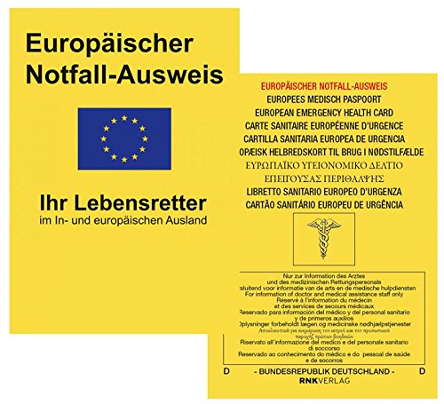 RNK 2521 Europäischer Notfallausweis, 105 x 75 mm, im Display von RNK - Verlag