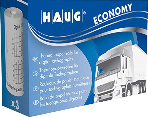 RNK 3104 Haug Thermopapierrolle digitale Tachographen - Economy, 8m x 57mm, 3 Rollen von RNKVERLAG