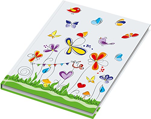 RNK 46454 Kladde/Notizbuch"Schmetterlinge", liniert, DIN A4, 96 Blatt, 70 g/qm von RNK - Verlag