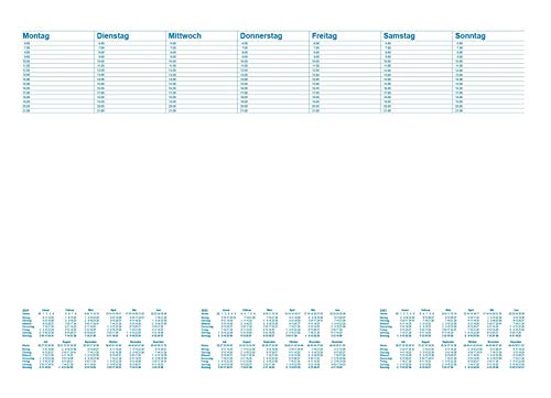 RNK 46617 Notiz-Schreibunterlage"Office Blanko mit Kalendarium" Maße (BxH) 600 x 420mm, 30 Blatt (10 Stück) von RNK - Verlag