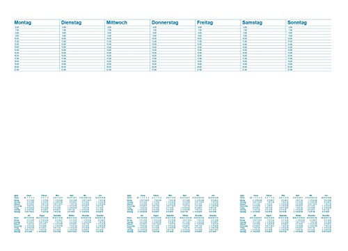 RNK 46617 Notiz-Schreibunterlage"Office Blanko mit Kalendarium" Maße (BxH) 600 x 420mm, 30 Blatt (2 Stück) von RNK - Verlag