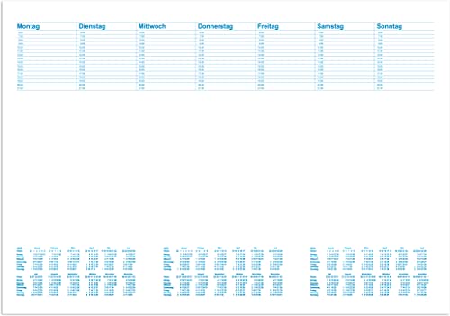 RNK 46633 - Schreibtischunterlage Office, 48 x 33 cm, blanko mit Kalender, 30 Blatt, 1 Stück von RNK - Verlag