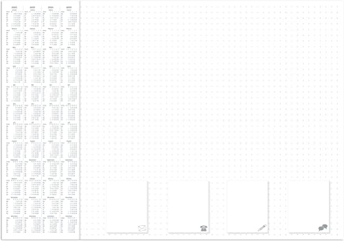 RNK 46647 - Notiz-Schreibunterlage Office, 600 x 420 mm, mit 4 Jahres Kalender, dotted, 1 Stück von RNK - Verlag