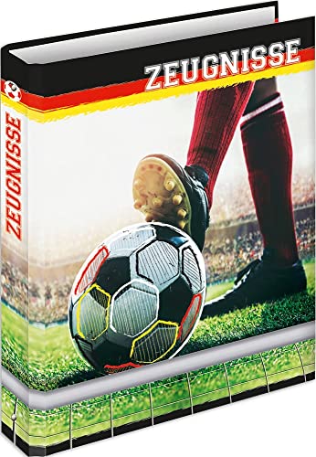 RNK 46782 - Zeugnisringbuch Fußballfieber für DIN A4 Formate mit 4 Ring-Mechanik, 1 Stück von RNK - Verlag