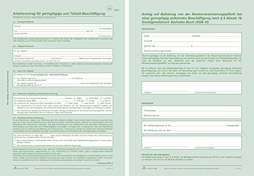 RNK 518 Arbeitsbestätigungen und Dienstformulare Arbeitsvertrag 2x2 Blatt SD 10 Stück von RNK - Verlag