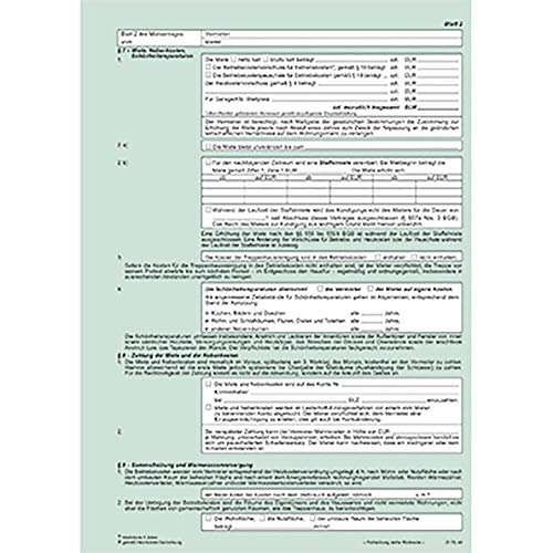 RNK 524 Kaufverträge und Mietverträge Mietvertrag A4 4x 2 Blatt von RNK - Verlag