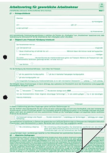 RNK Arbeitsvertrag gewerbl./542/10, Arbeitsvertrag gewerblich, DIN A4, Inh. 10 von RNK - Verlag