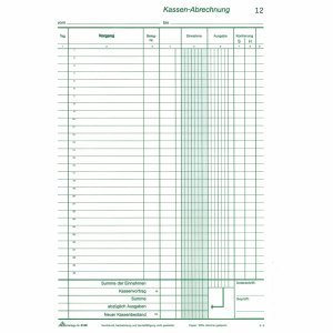 RNK Formularbuch Kassenbuch A4 2x50 Blatt nummeriert von RNK - Verlag