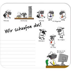 RNK Mousepad-Block 24x22cm 30 Blatt 'Wir schaafen das!' von RNK - Verlag