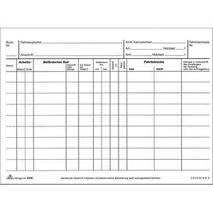 RNK-Verlag Fahrtenbuch, Lkw mit Kraftstoffverbrauch Formularbuch 3116 von RNK-Verlag