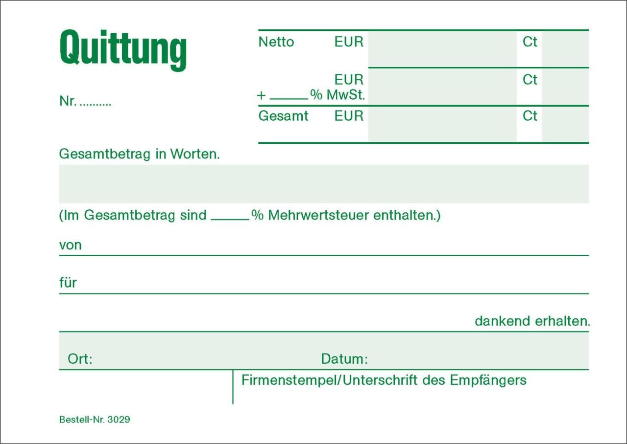 RNK-Verlag Formularbuch Quittung mit MwSt. separat ausgewiesen, mit fortlaufe... RNK-Verlag Formularbuch Quittung mit MwSt. separat ausgewiesen, mit fortlaufe... von RNK-Verlag