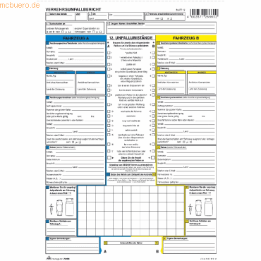 25 x RNK Europäischer Verkehrsunfallbericht A4 selbstdurchschreibend von RNK
