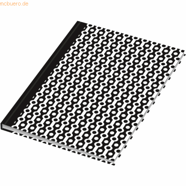 RNK Notizbuch 'black & white Collier' A5 dotted 96 Blatt von RNK