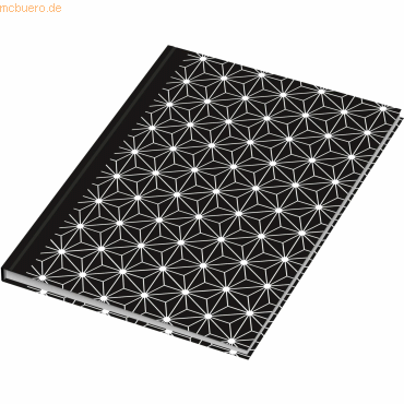 4 x RNK Notizbuch 'black & white Stars' A5 dotted 96 Blatt 4 x RNK Notizbuch 'black & white Stars' A5 dotted 96 Blatt von RNK