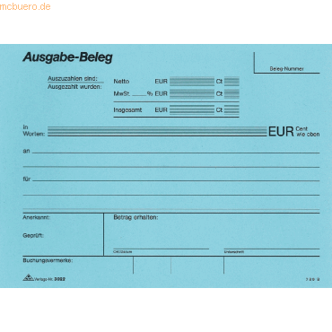 RNK Ausgabebeleg A5 quer 2x50 Blatt von RNK