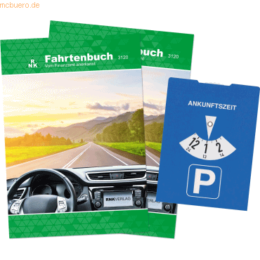 RNK Formularbuch Fahrtenbuch A5 VE=2 Stück + 1 Parkscheibe von RNK