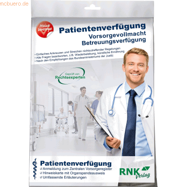 RNK Patientenverfügung mit Betreuungsverfügung und Vorsorgevollmacht A von RNK