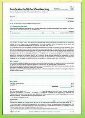 RNK-Verlag Reimer Nachf. Kuhn Premium Pachtvertrag RNK 555 A4 Landwirtschaft von RNK