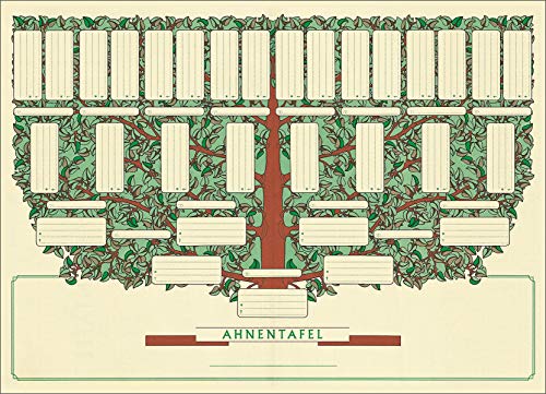 RNKVERLAG 2802 - Ahnentafel "Kleiner Baum“ für 5 Generationen, DIN A3 gefalzt auf DIN A5, Elefantenhautpapier 190 g/m², 1 Stück RNKVERLAG 2802 - Ahnentafel "Kleiner Baum“ für 5 Generationen, DIN A3 gefalzt auf DIN A5, Elefantenhautpapier 190 g/m², 1 Stück von RNKVERLAG