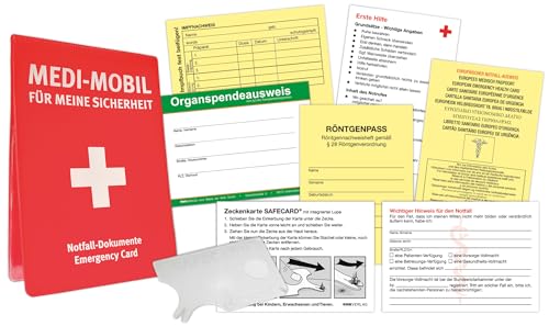 RNKVERLAG 2897 - MEDI-MOBIL Notfall-Informations-Set im DIN A7 Format 74 × 105 mm, 1 Stück von RNKVERLAG