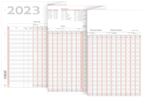 RNKVERLAG 2910/23 - Urlaubsplaner 2023 Datenerfassung für bis zu 26 Mitarbeiter, gefalzt auf DIN A4, Format 100 x 30 cm, 10 Stück von RNKVERLAG