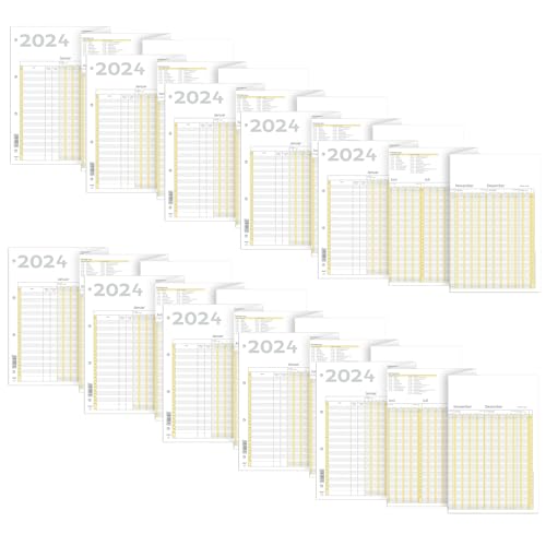 RNKVERLAG 2910/24-10 - Urlaubsplaner 2024, 10 Stück, Wandkalender für bis zu 26 Mitarbeiter, gefalzt auf DIN A4, Format 1000 x 297 mm von RNKVERLAG
