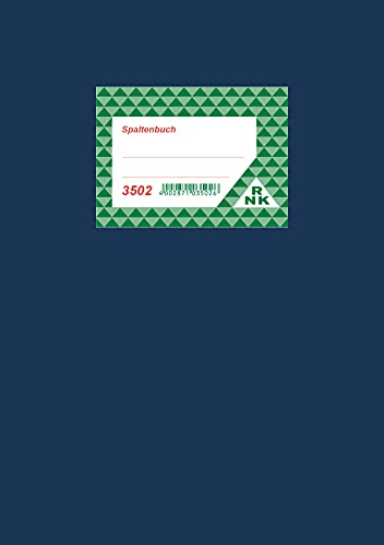 RNKVERLAG 3502 - Spaltenbuch 2 Spalten, 60 Seiten, DIN A5, rot/grau liniert, Einband blau, 1 Stück von RNKVERLAG