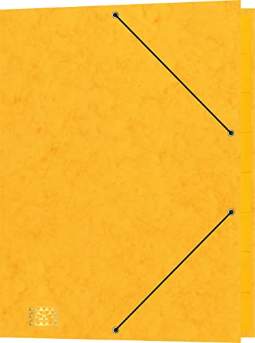 RNKVERLAG 4616-1 - Konferenz- und Ordnungsmappe mit Gummizug, Maße (BxH) 245 x 340 mm, bis DIN A4, 9 Fächer, gelb, 1 Stück von RNKVERLAG