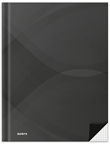 RNKVERLAG 46514 - Notizbuch „notes carbon black“ in DIN A4 kariert, mit 96 Blatt 70 g/m², 1 Stück von RNKVERLAG