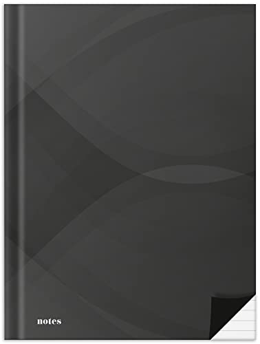 RNKVERLAG 46517 - Notizbuch Notes, DIN A6, liniert, 96 Blatt, 70 g/m², Carbon Black, 1 Stück von RNKVERLAG