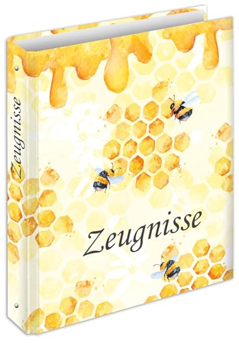 RNKVERLAG 46819 - Zeugnisringbuch Honey, für DIN A4 Formate, mit 4 Ring-Mechanik, 1 Stück von RNKVERLAG