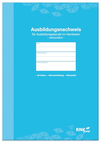 RNKVERLAG 5051 - Ausbildungsnachweisheft für das Handwerk mit zusätzlichem Skizzenteil, für wöchentliche Eintragungen, 1 Stück RNKVERLAG 5051 - Ausbildungsnachweisheft für das Handwerk mit zusätzlichem Skizzenteil, für wöchentliche Eintragungen, 1 Stück von RNKVERLAG